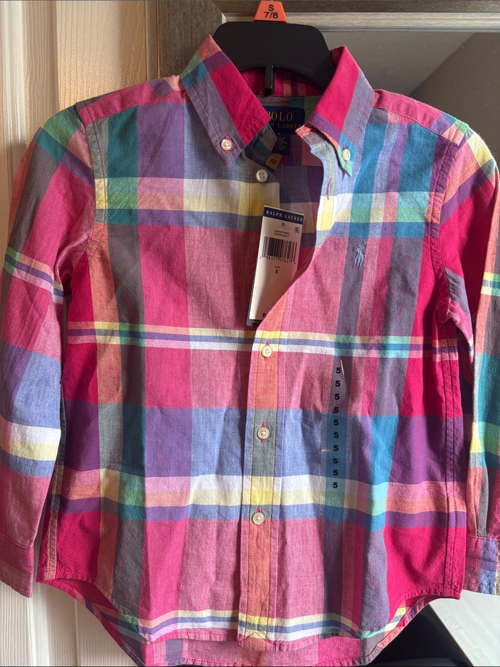 Ralph Lauren Pink Multi-Color Plaid Button-Down Shirt